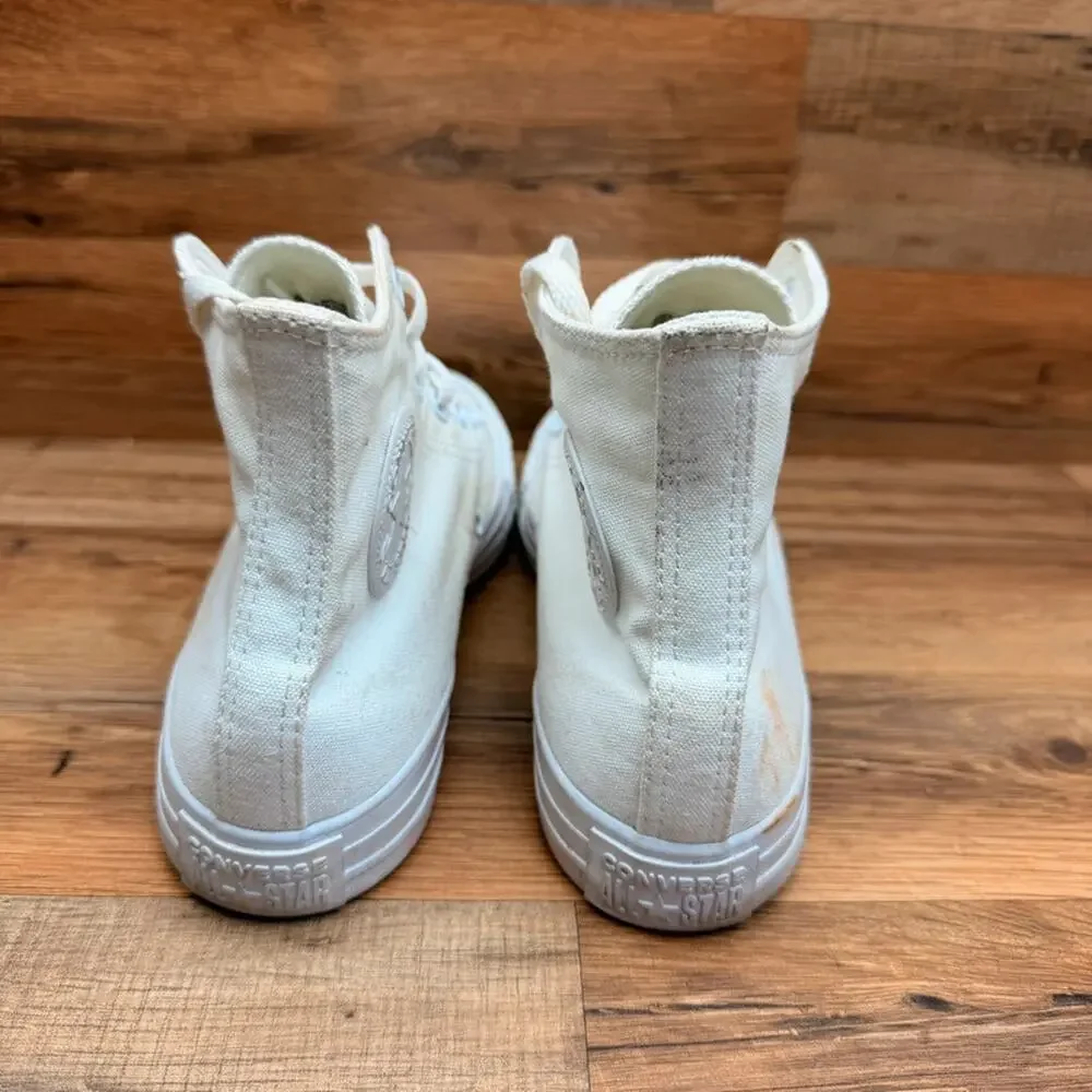 Converse CTAS High Throwback Wo’s size 9.5  All Star 2 Hi White canvas  sneakers